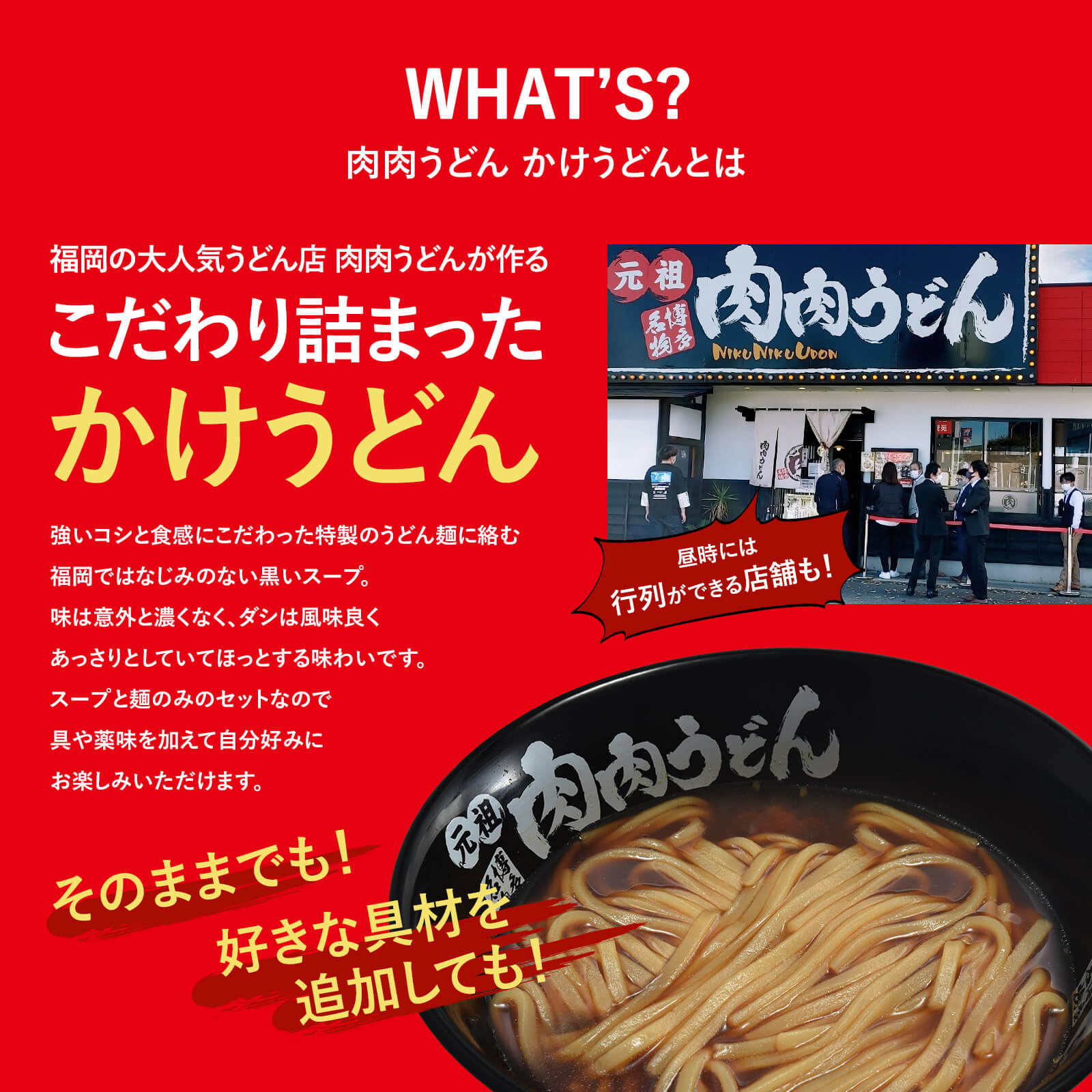 送料無料】かけうどん 常温 半生うどん麺 3食入り メール便 / 福岡博多