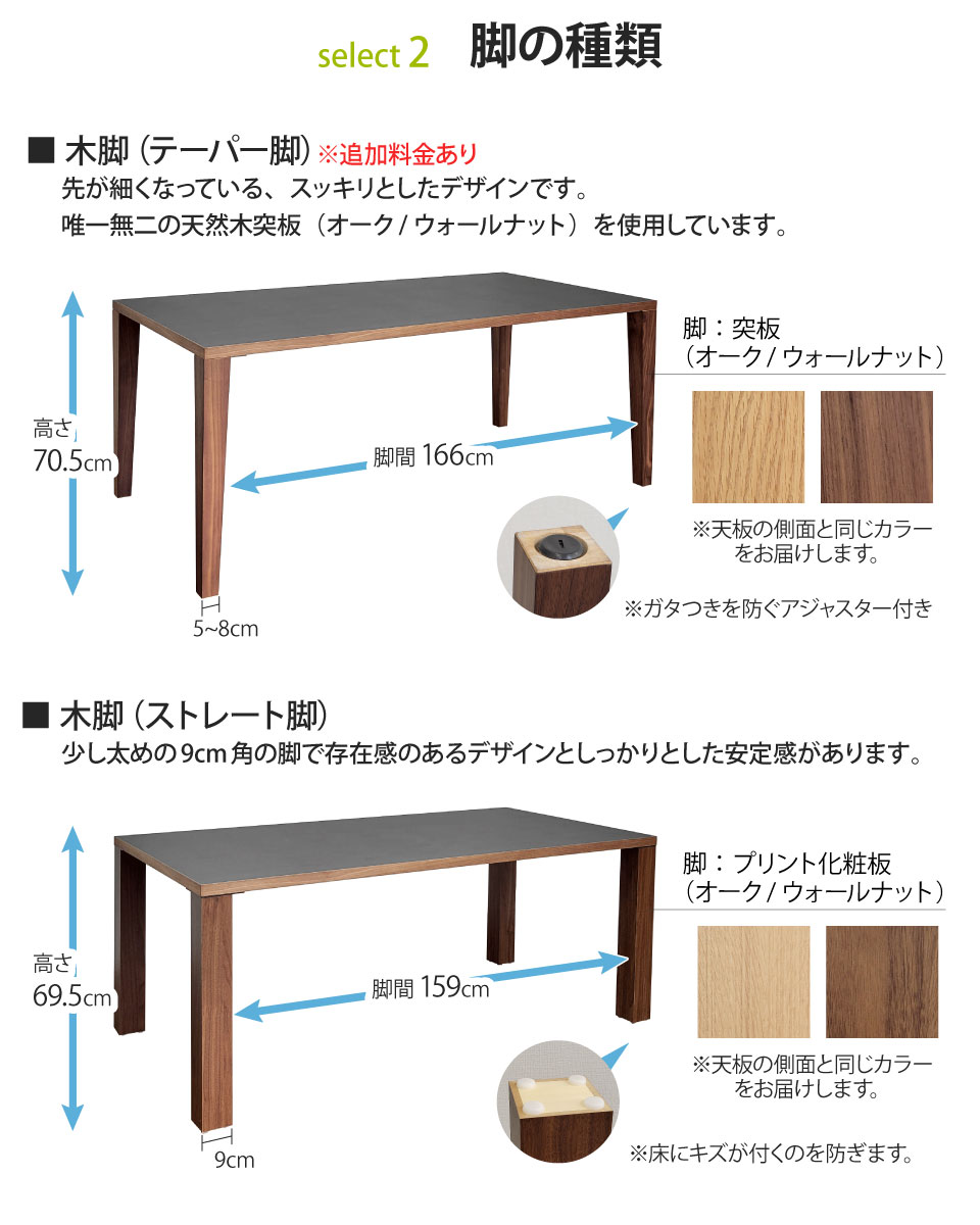 メラミン天板のダイニングテーブル 幅180cm テーブル単品 4人