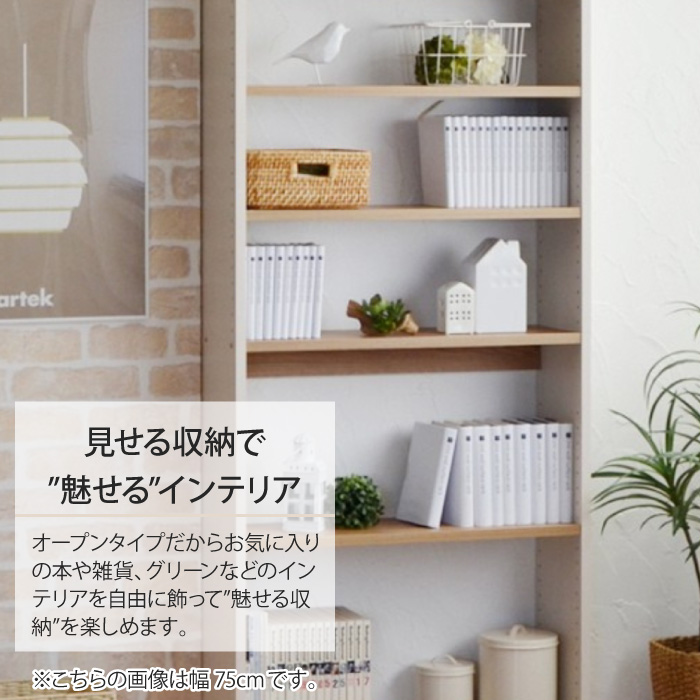 突っ張り本棚 幅60cm スリム 壁面収納 壁面本棚 見せる収納 天井