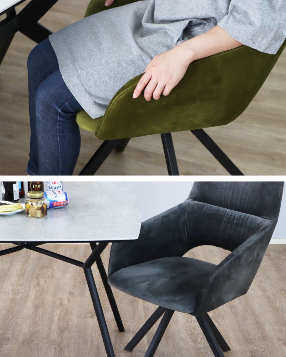 ダイニングチェア 回転イス ラウンドチェア スピンチェア おしゃれ