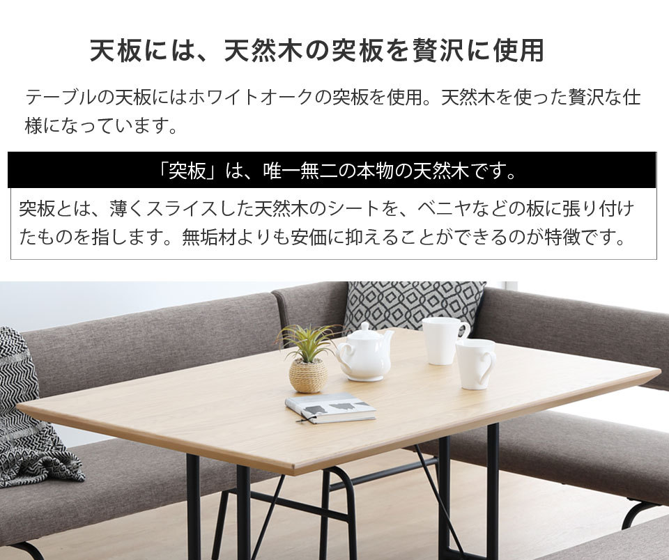 リビングダイニング 5点セット LDセット アイアンフレーム ダイニング