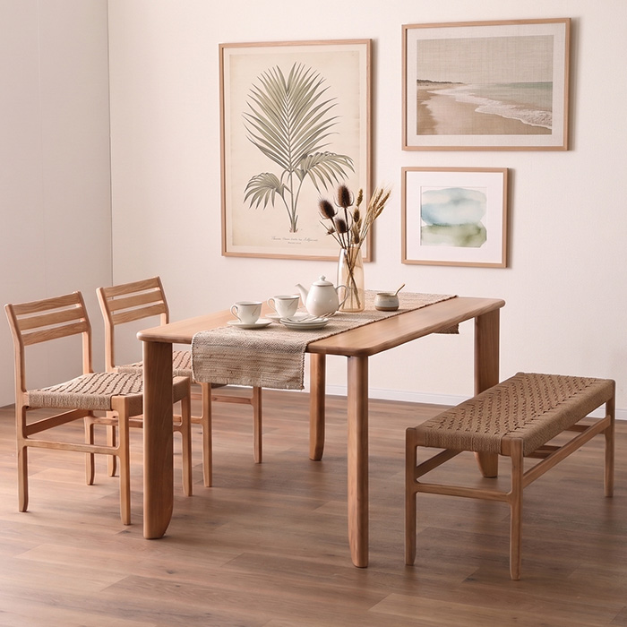 ダイニング4点セット 幅140cm 4人 5人 大川家具 ダイニングセット