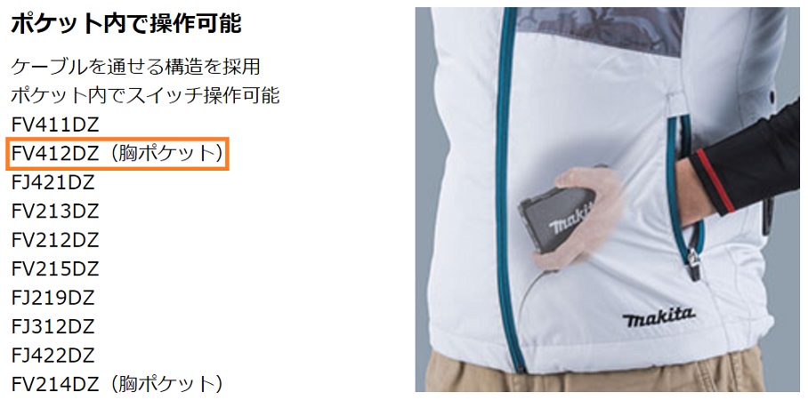 マキタ (マキタ) 充電式スマートファンベスト FV412DZ サイズ FA