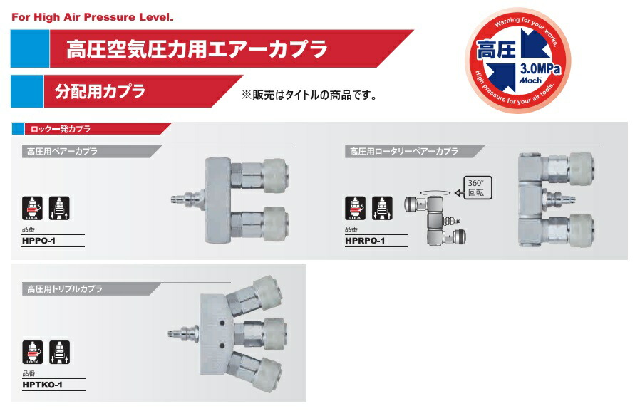 フジマック マッハ 高圧用 トリプルカプラ HPTKO-1 分配用カプラ MACH 