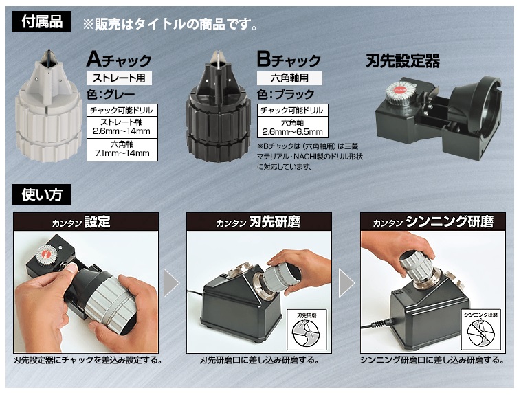 ニシガキ ドリ研X14 AB型 N-503 A・Bチャック ステンレス用 刃先研磨