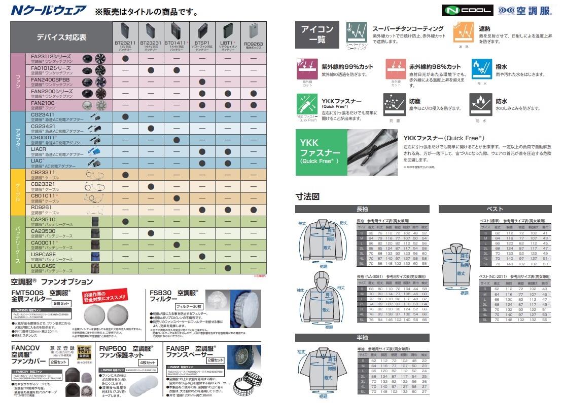 空調服 TM NC-1142 ブルー 上部ファン ベスト 3Dエリ 脱着フード対応