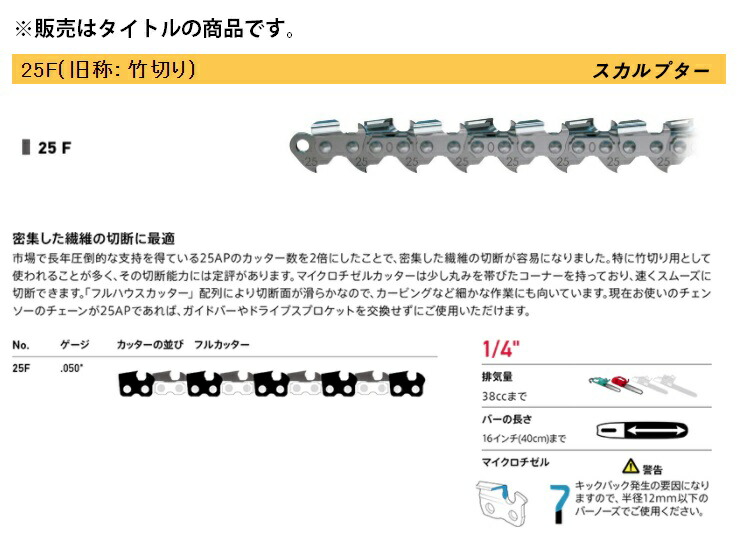 オレゴン チェーン刃 25F-68EC 25F068EC チェンソー替刃 ソーチェーン