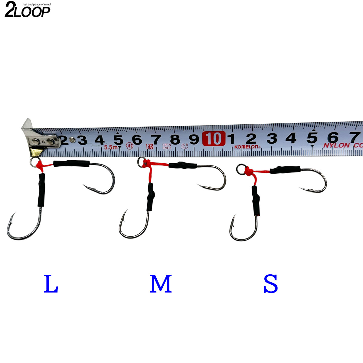 RED&BLACK コスパ良 10個1セット SLJ LJ アシストフック ダブル