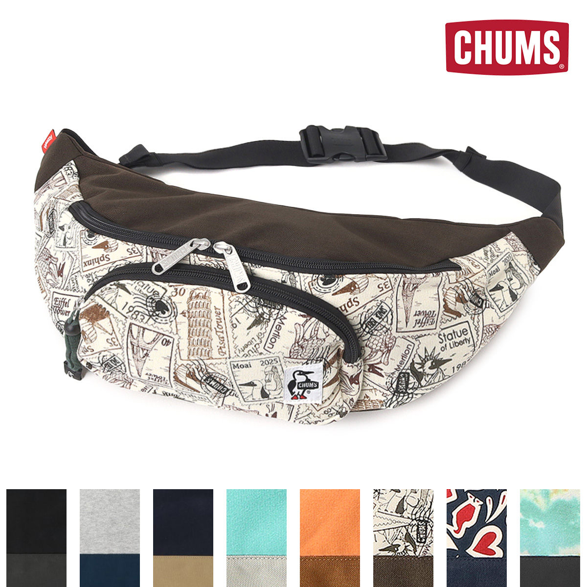 CHUMS チャムス ボディバッグ Fanny Pack Sweat Nylon ファニー
