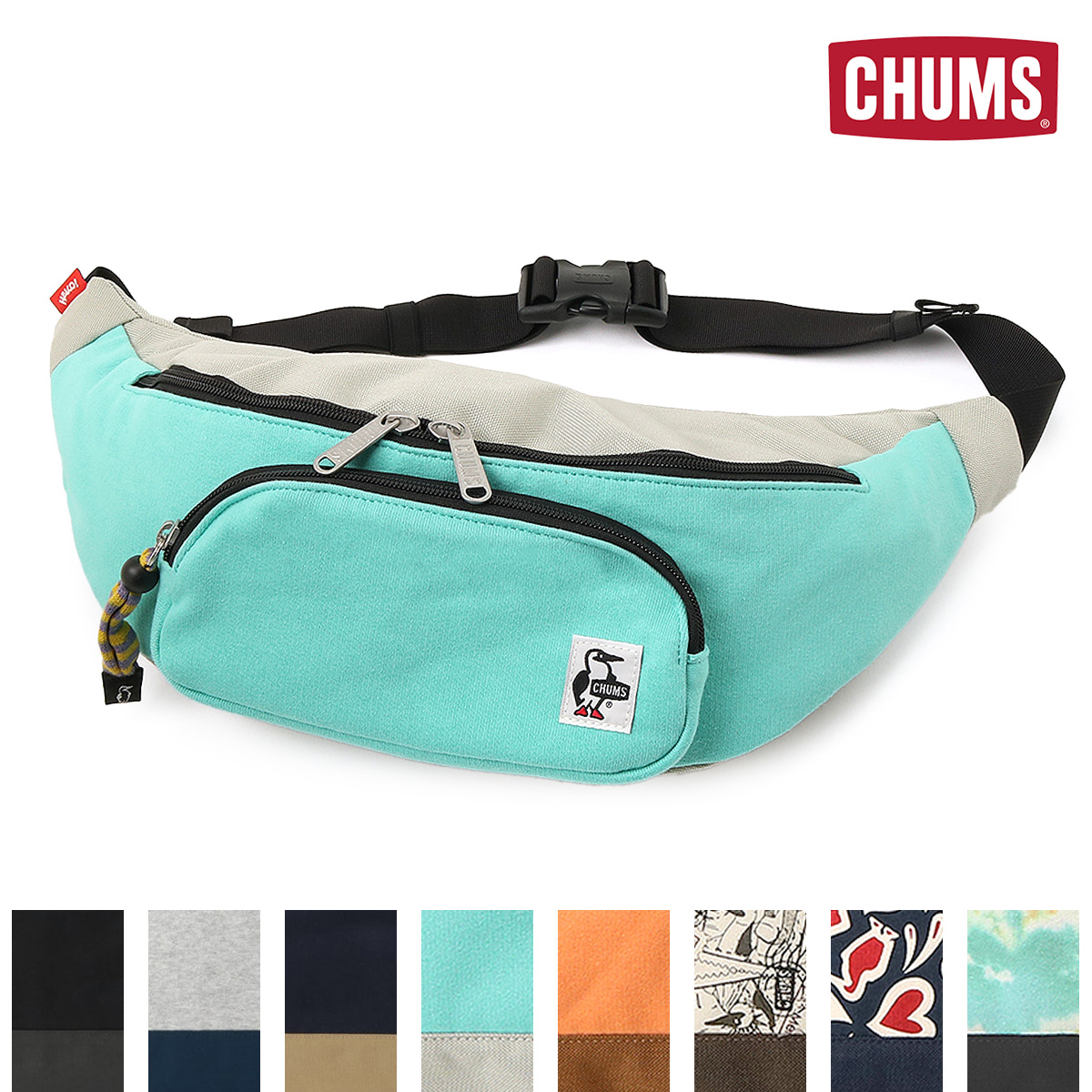 CHUMS チャムス ボディバッグ Fanny Pack Sweat Nylon ファニー