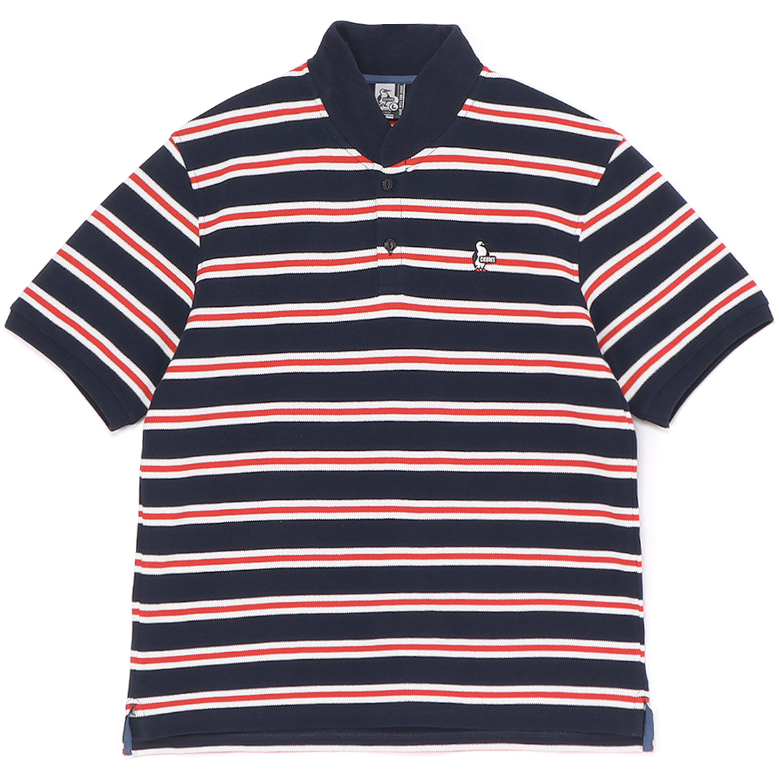 CHUMS チャムス Booby Border Shawl Polo Shirt ブービー