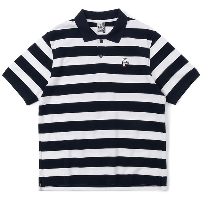 セール CHUMS チャムス ポロシャツ Booby Border Polo Shirt ブービー ボーダー 半袖