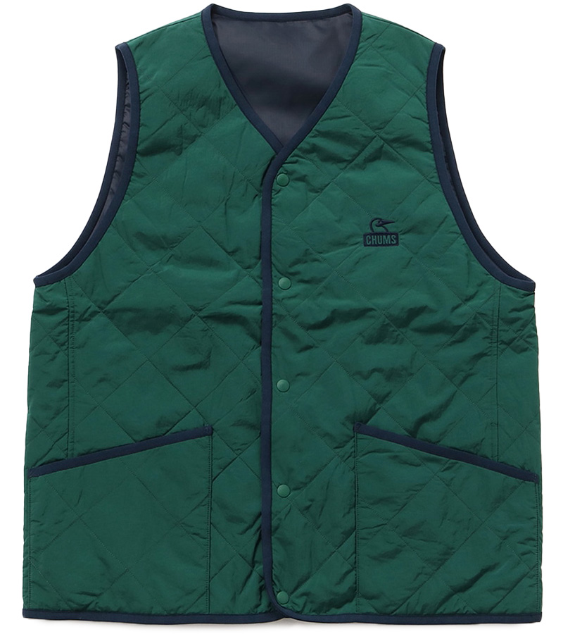 セール CHUMS チャムス Kapok Quilting Reversible Vest カポック キルティング リバーシブル ベスト