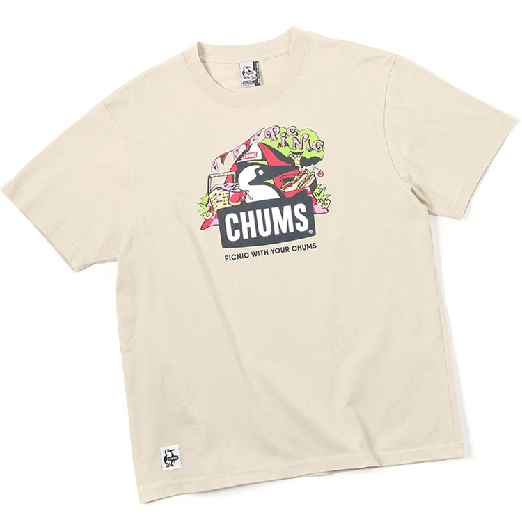 チャムス CHUMS 半袖 Picnic Booby T-Shirt ピクニック ブービー Tシャツ｜2m50cm｜02