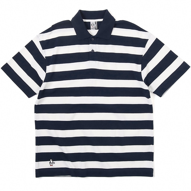 CHUMS チャムス ポロシャツ Oversized Booby Border Polo Shirt...