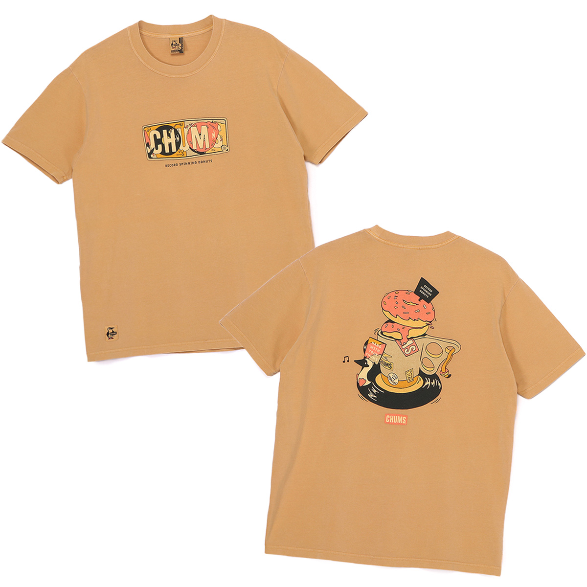 CHUMS Record & Donuts T-Shirt チャムス レコード＆ドーナツ T