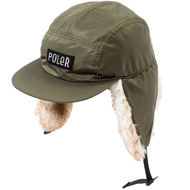 セール 帽子 POLeR ポーラー FLIGHT NYLON FUR FLAP CAP フライト ナイロン ファー フラップ キャップ