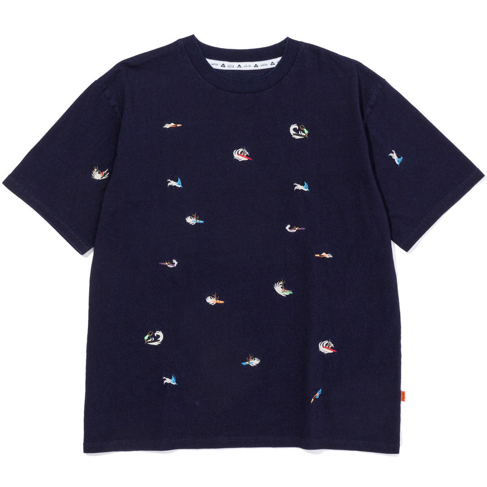 POLeR ポーラー PRM WASH EMB TEE 半袖 刺繍 Tシャツ ANIMAL SURF