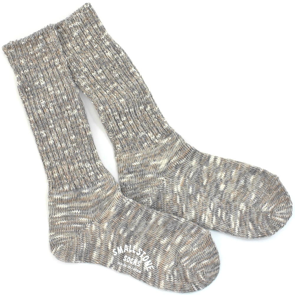 靴下 Small Stone Socks スモールストーンソックス 綿麻混 リブ