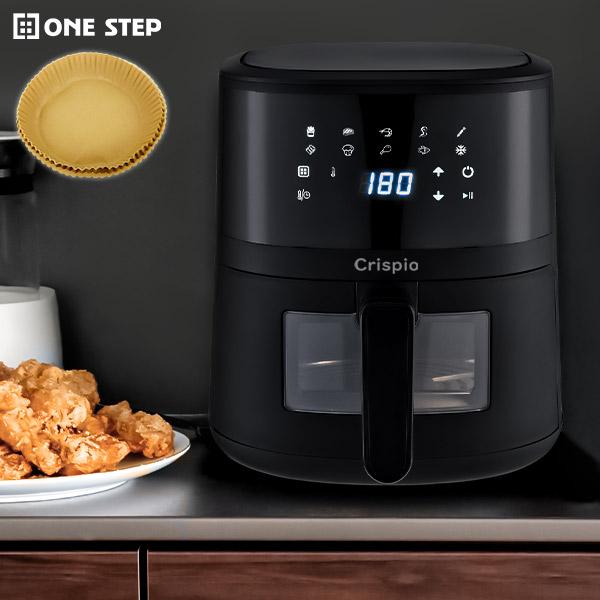 ONE STEP エアフライヤー 4.5L ノンフライヤー 大容量 レシピ本付き 紙