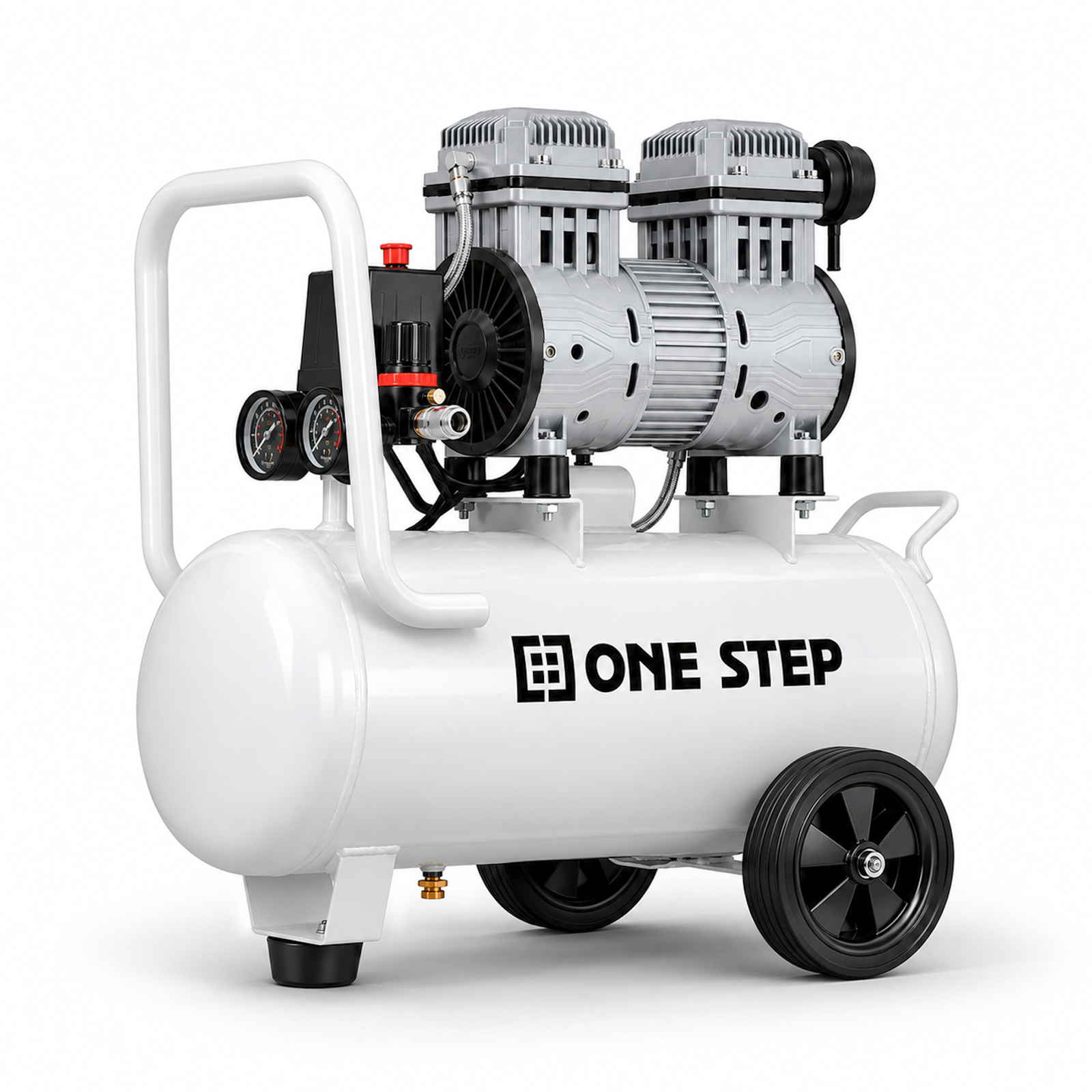 ONE STEP エアコンプレッサー 100v 静音 30l オイルレス 軽量 小型