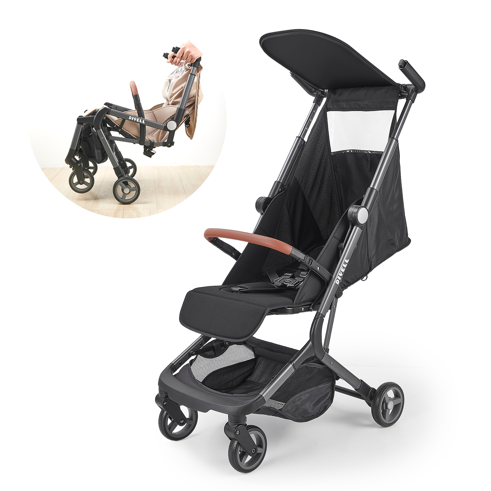 Tavo innospinXベビーカー 機内持ち込み可能 DIYELL 折りたたみ ベビーカー b型 軽量 コンパクト 機内持ち込み可能