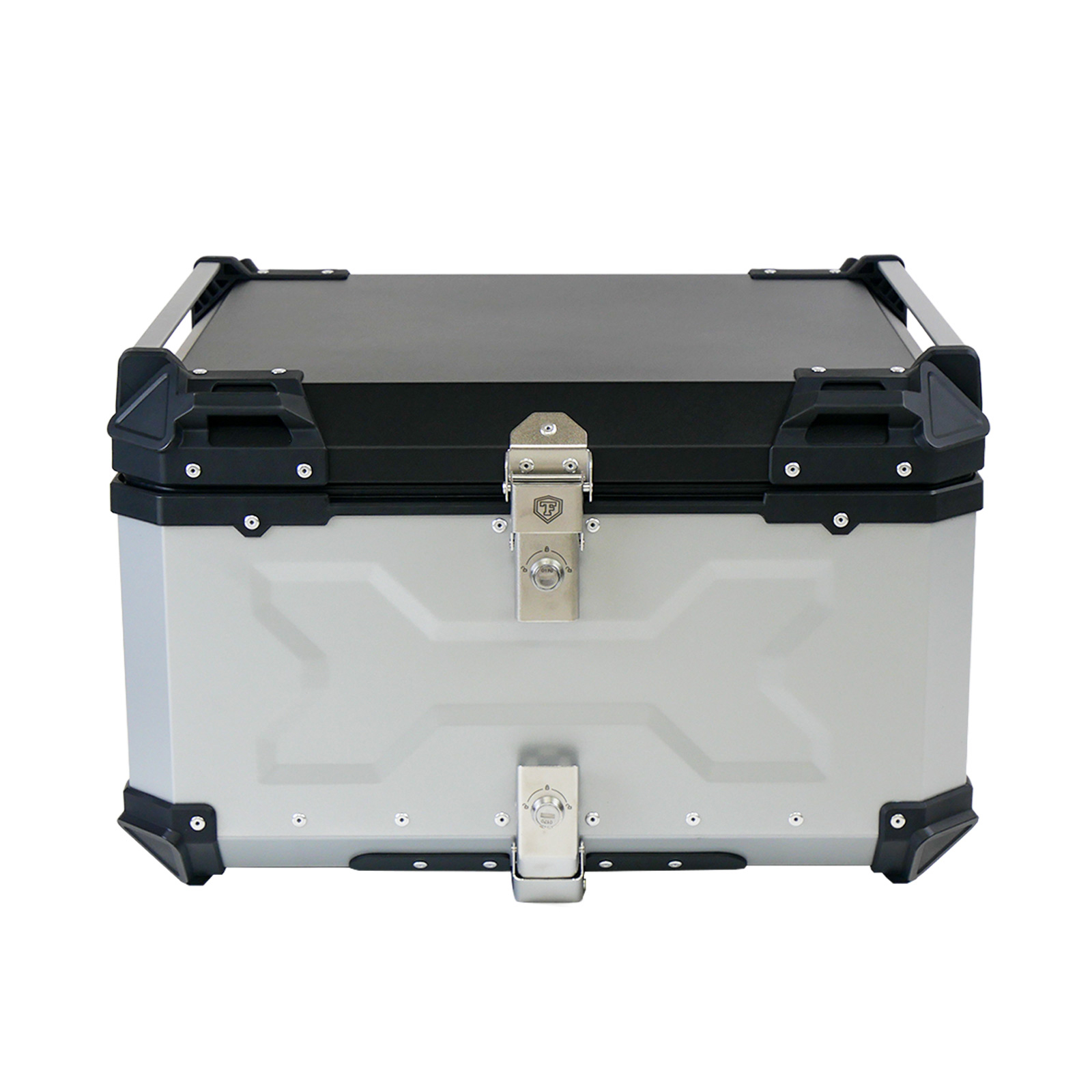 リアボックス バイク用 100L バイクリアボックス ロック付 アルミ 背もたれ クッション パット 大容量 送料無料の画像