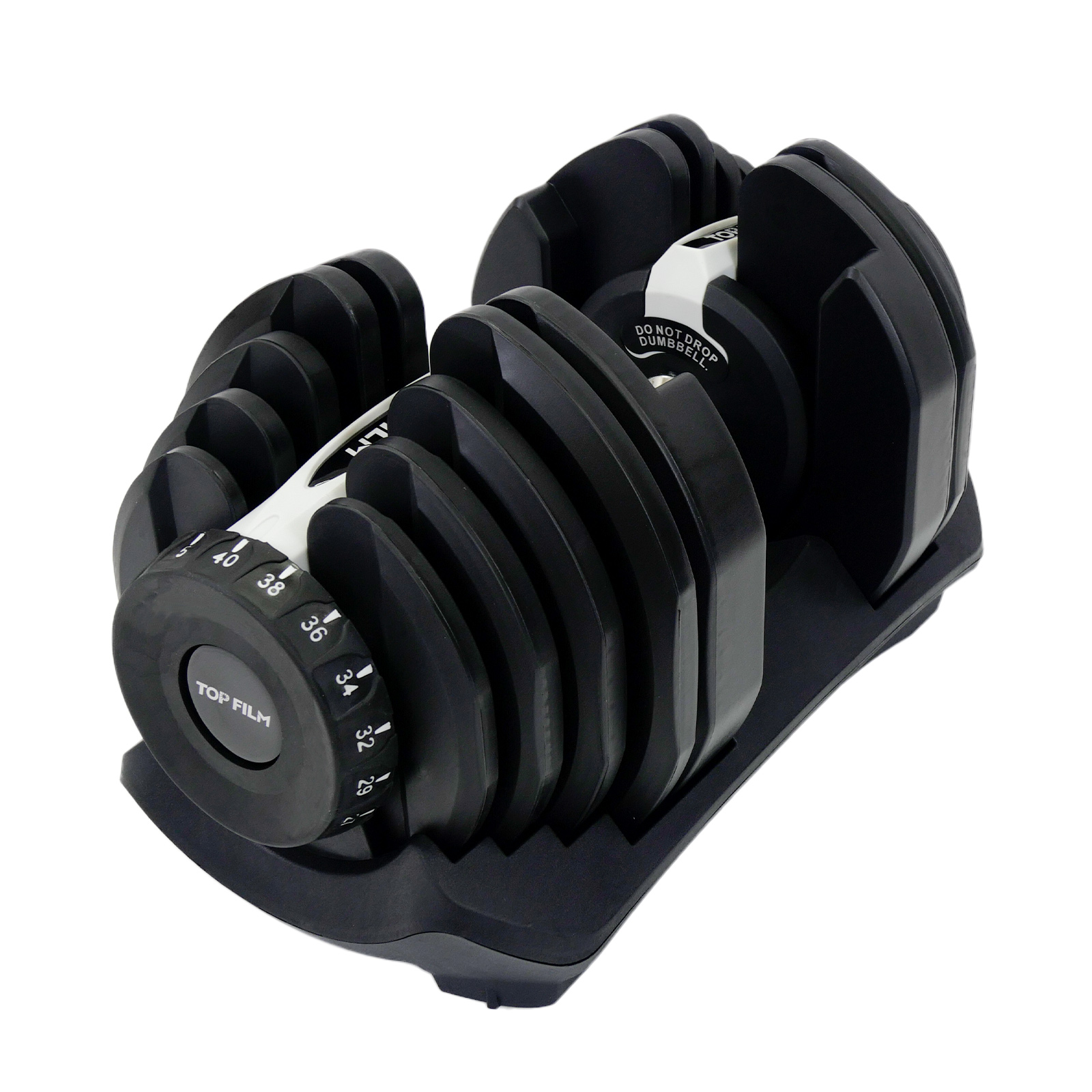TOP FILM ダンベル 40kg 可変式 TOP FILM ダンベル 可変式 40kg 1個 重量調節 17段階調節 多機能 可変