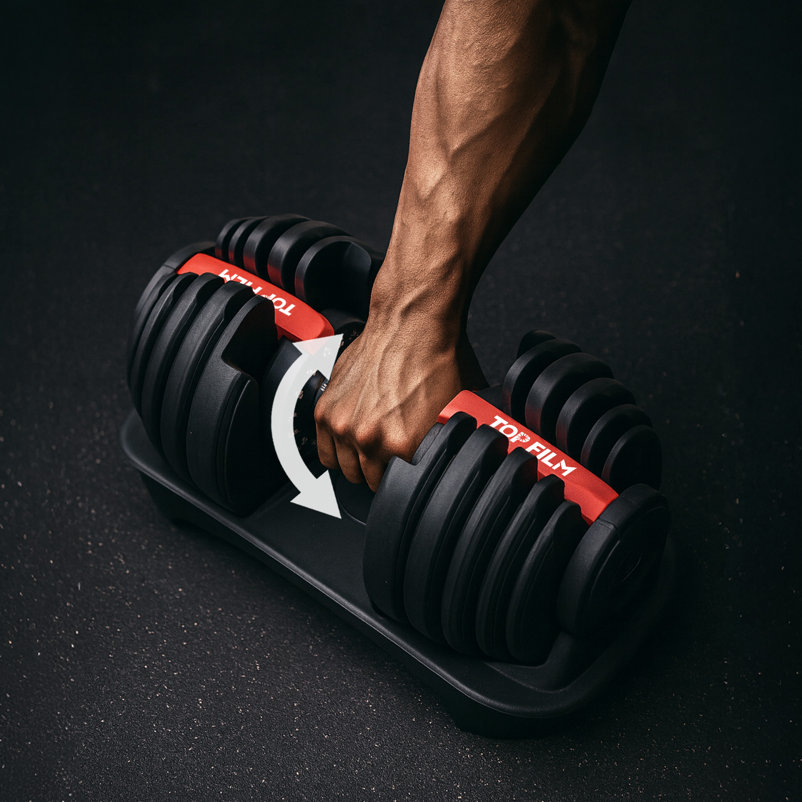 TOP FILM ダンベル 可変式 24kg 重量調節 15段階調節 可変式ダンベル