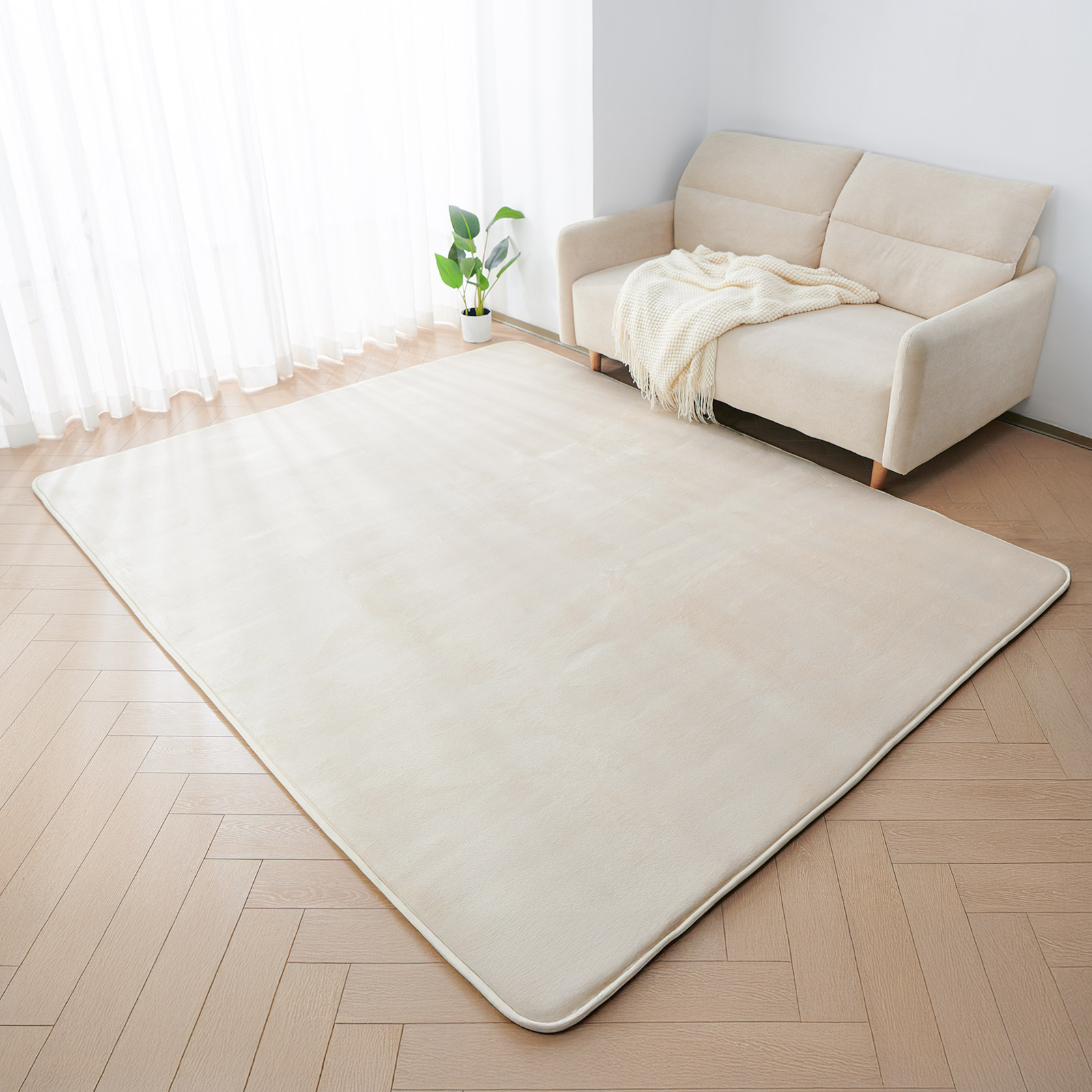 ONE STEP ラグ 洗える おしゃれ 185×240 カーペット 洗えるラグ 2.5畳 厚手 もこもこ 極厚 もっちり ウォッシャブル ...