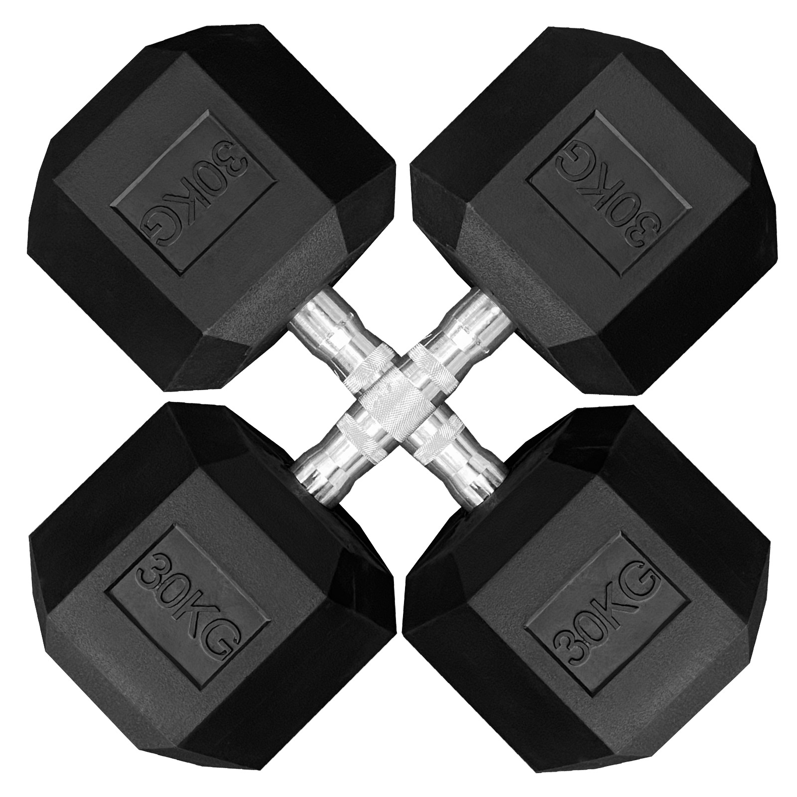 30KG ヘックスダンベル 2本セット ヘックスダンベル 30kg 2個セット ラバー ヘックス ダンベル 30kg × 2