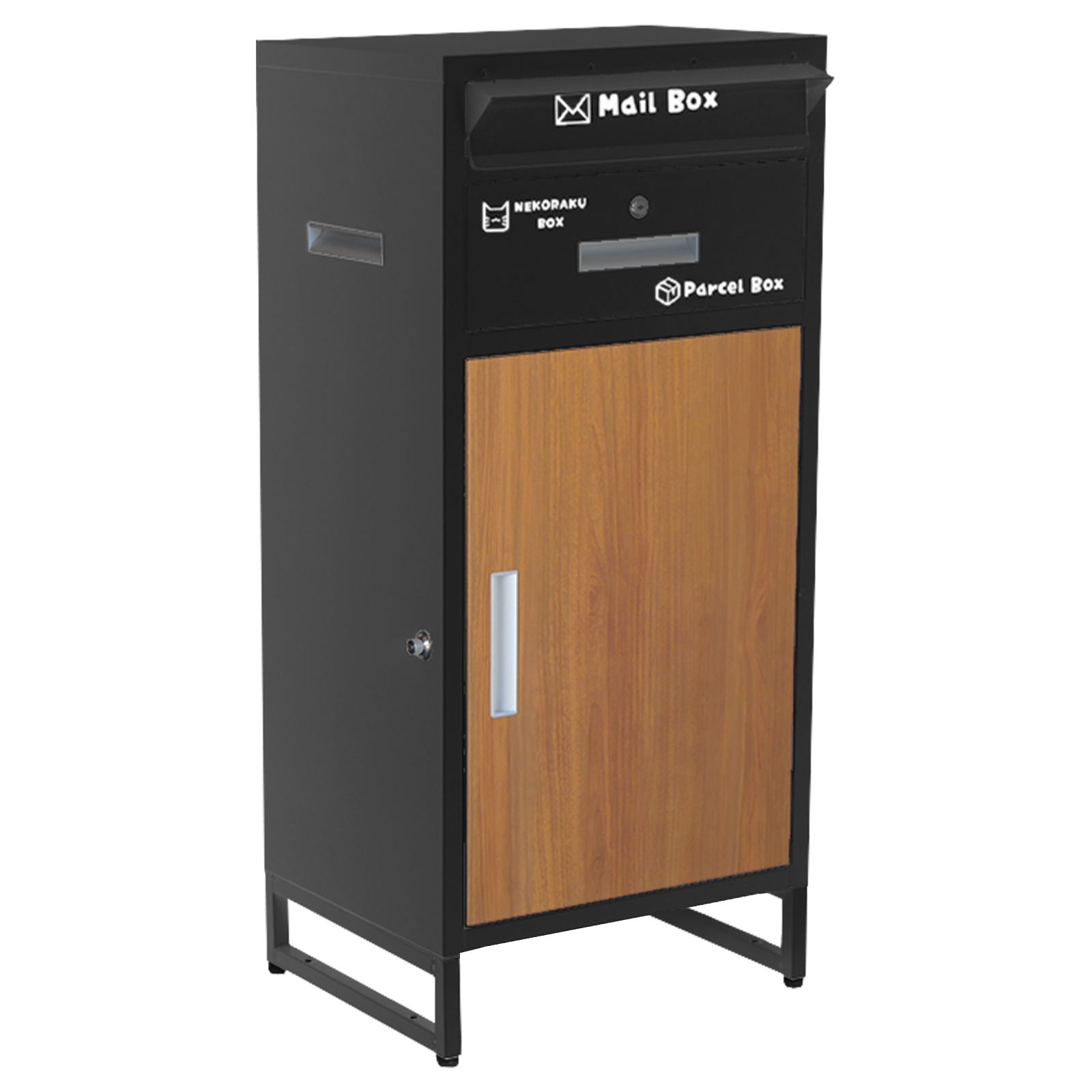 宅配ボックス 135L 戸建 ポスト 防水 屋外 大容量 両開き ポスト一体型 簡単設置  複数投函 置き配 盗難防止 SKK | SKK | 02