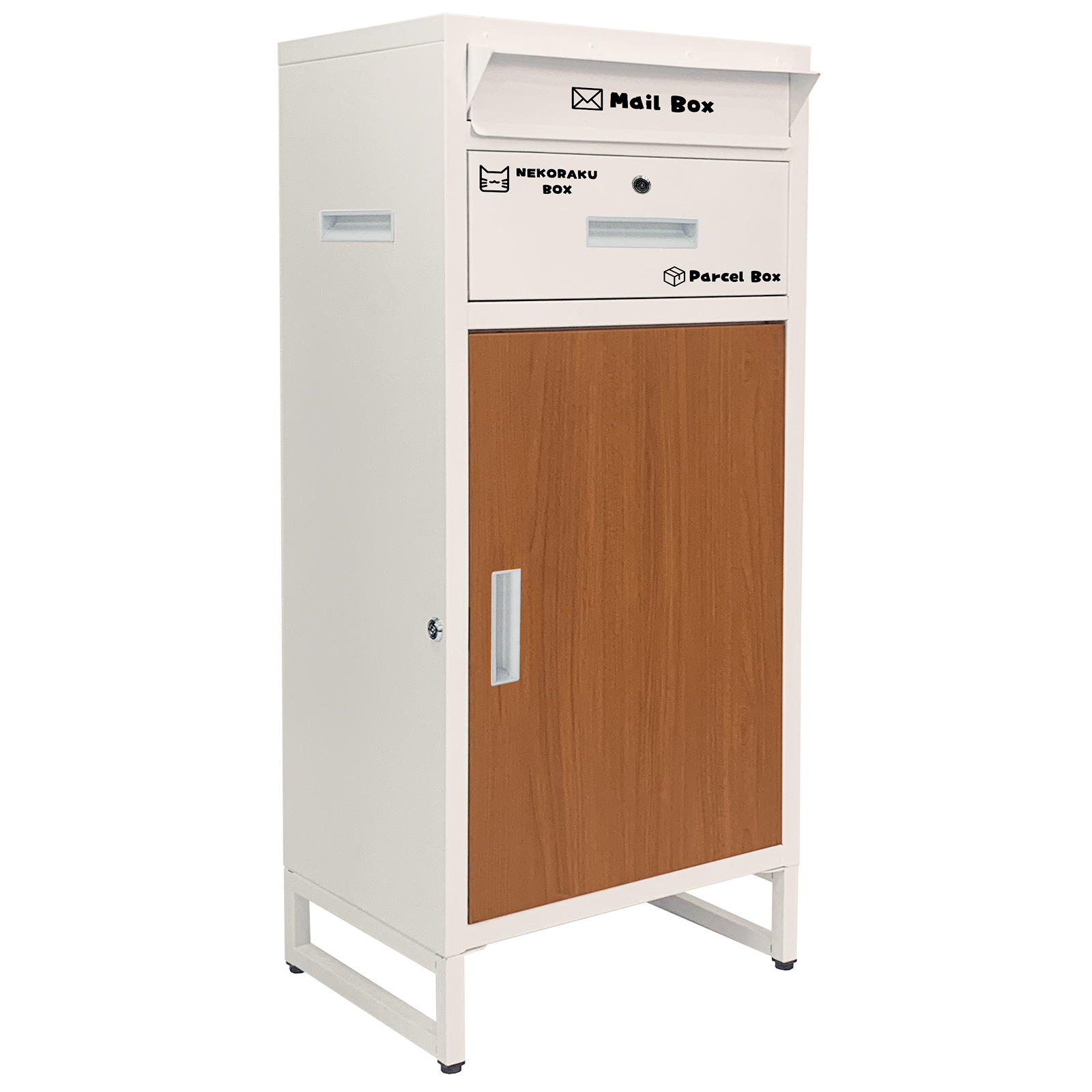 宅配ボックス 135L 戸建 ポスト 防水 屋外 大容量 両開き ポスト一体型 簡単設置  複数投函 置き配 盗難防止 SKK | SKK | 01