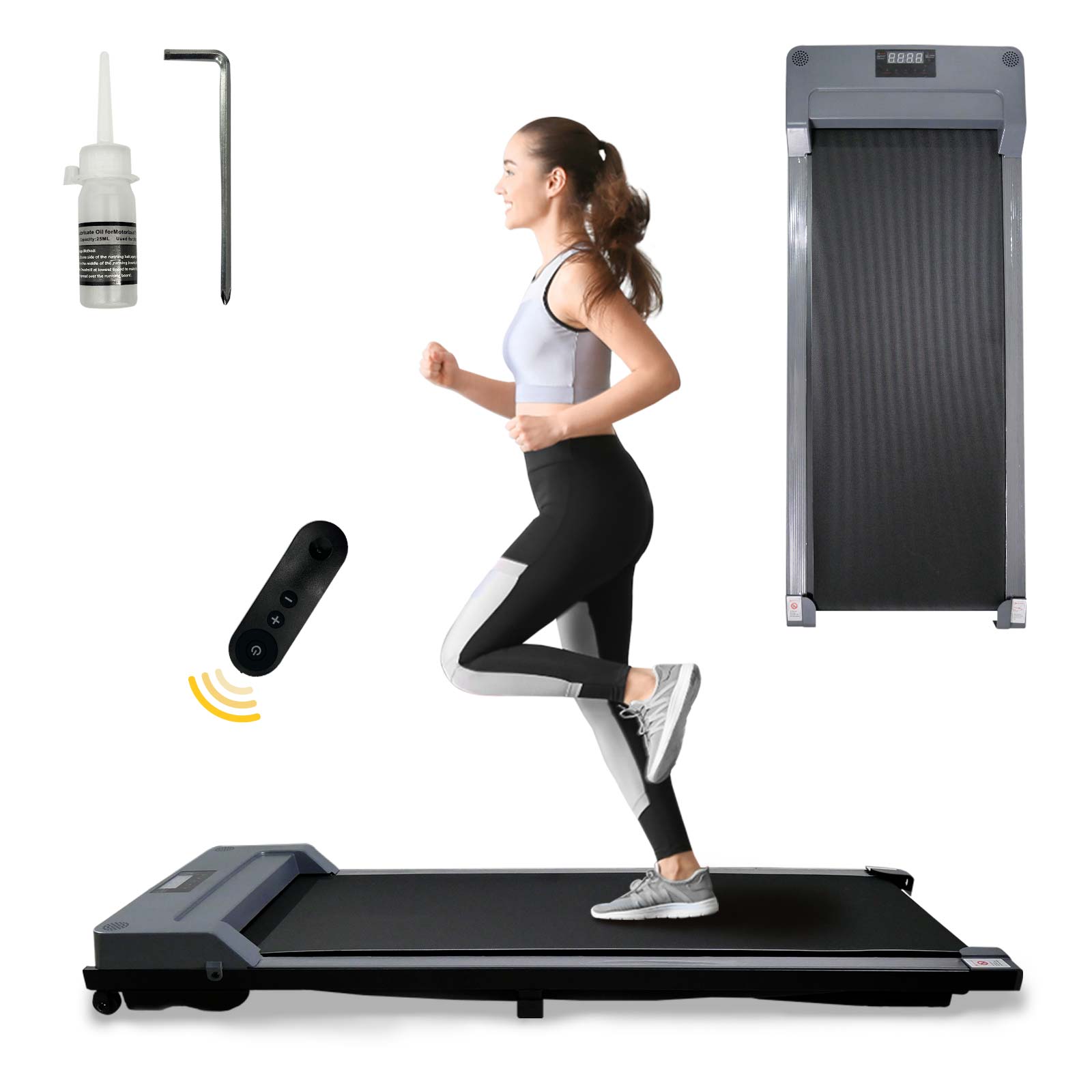 ウォーキングマシン 家庭用 電動 ルームランナー 自走式 12段階調節  静音 リモコン操作 薄型 ダイエット ONE STEP | ONE STEP | 01