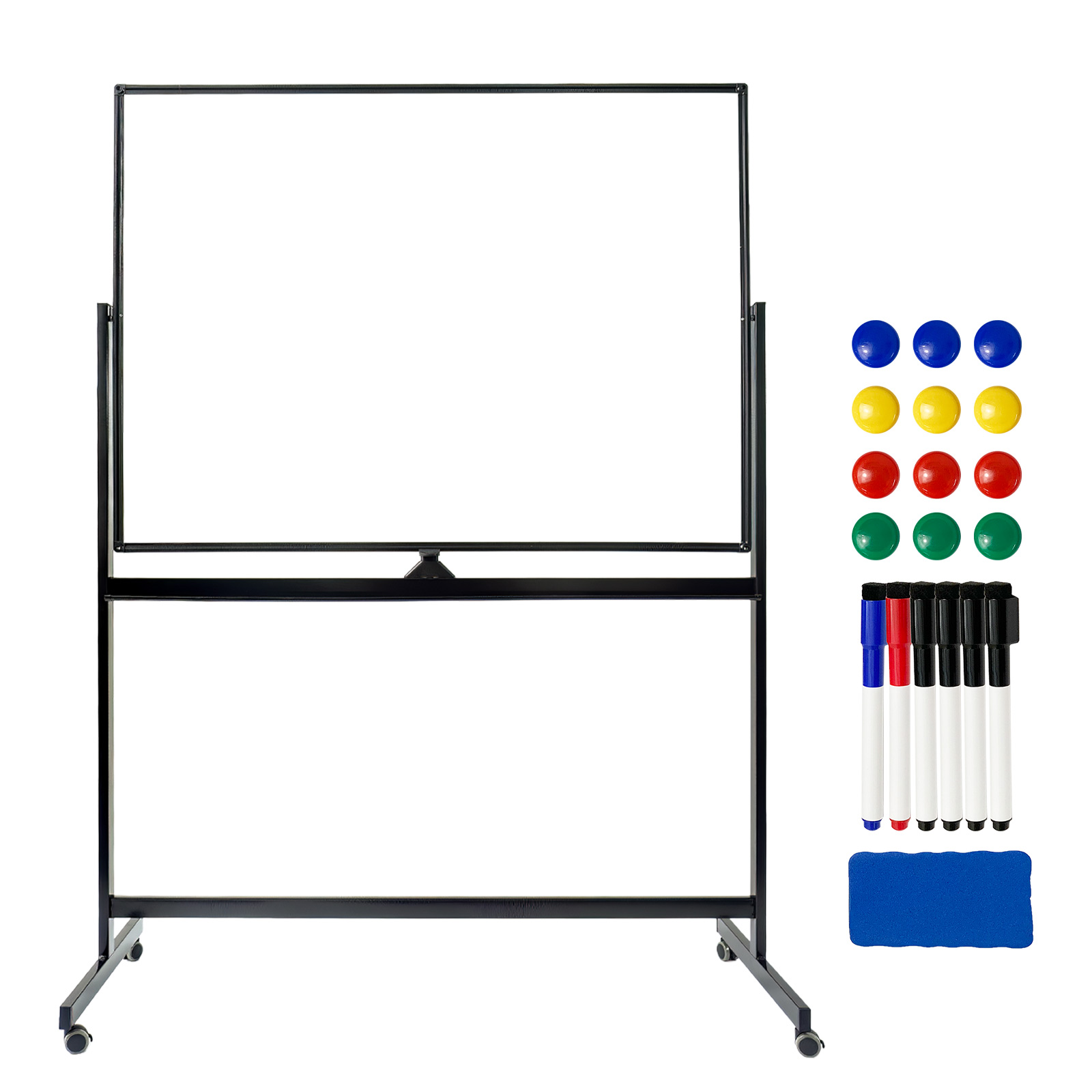 SKK ホワイトボード 1200×900 脚付き マグネット 両面無地 高さ調節