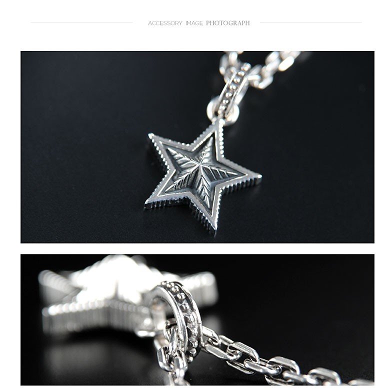 美しい造形美の星 pe2140-ch シルバーアクセサリー ネックレス