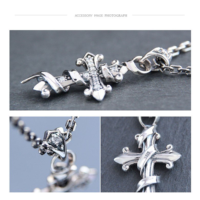 シルバークロスネックレス pe2145-ch シルバーアクセサリー