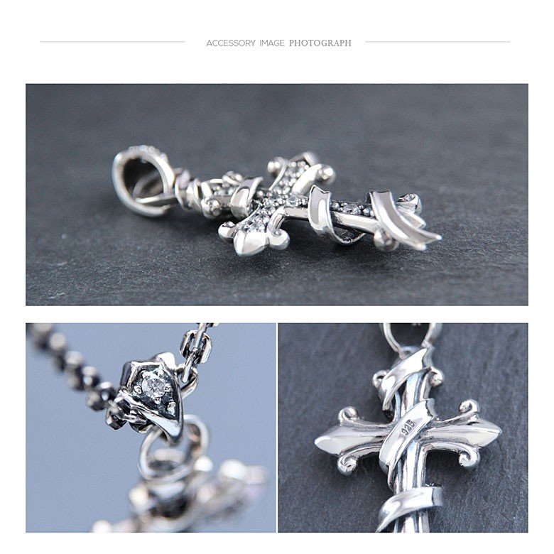 シルバークロストップ pe2145 シルバーアクセサリー ペンダントトップ