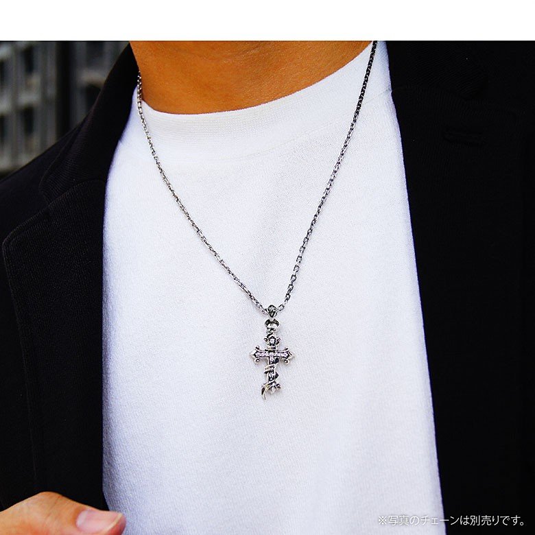 シルバークロストップ pe2145 シルバーアクセサリー ペンダントトップ