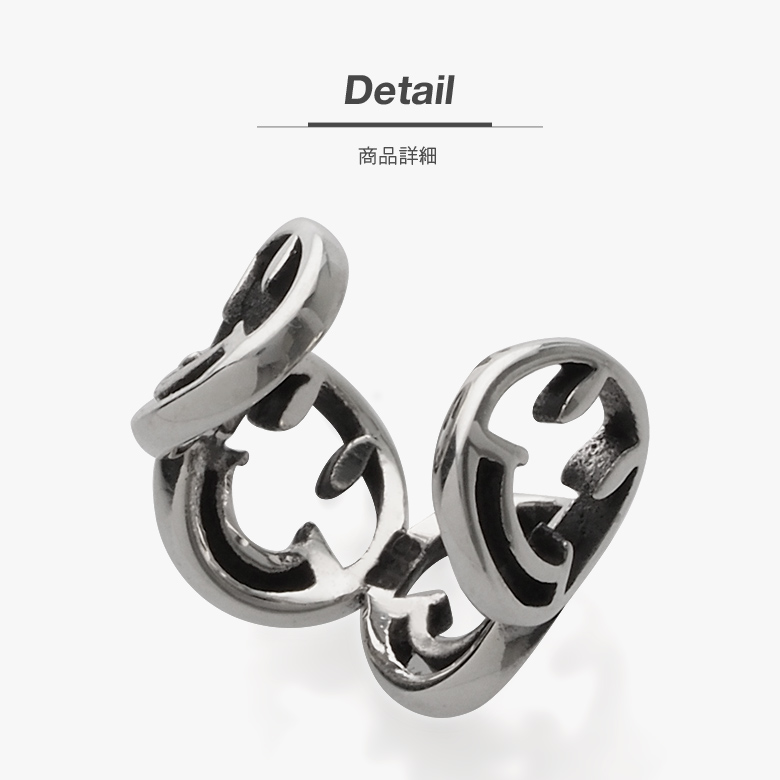 イヤーカフ メンズ スマイル アクセサリー pi0553 ニコちゃん シルバー