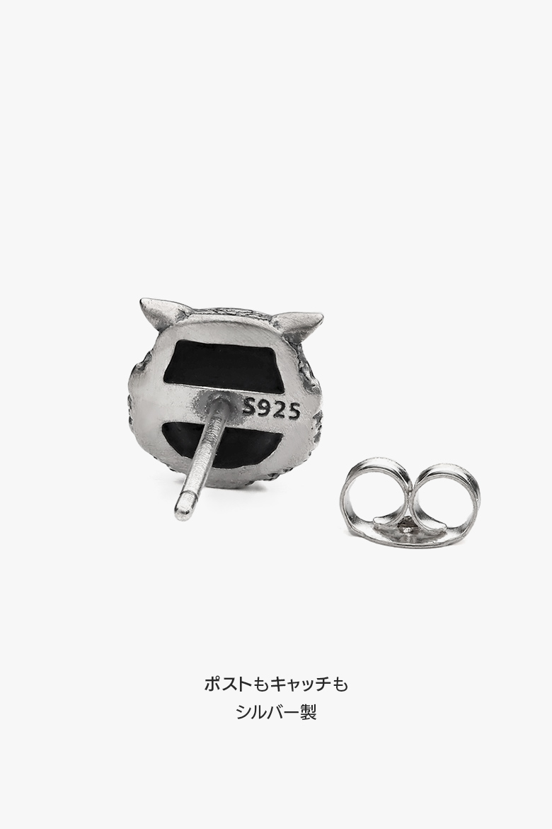 ピアス シルバー925 メンズ 虎 アクセサリー pi0585 精巧な虎の