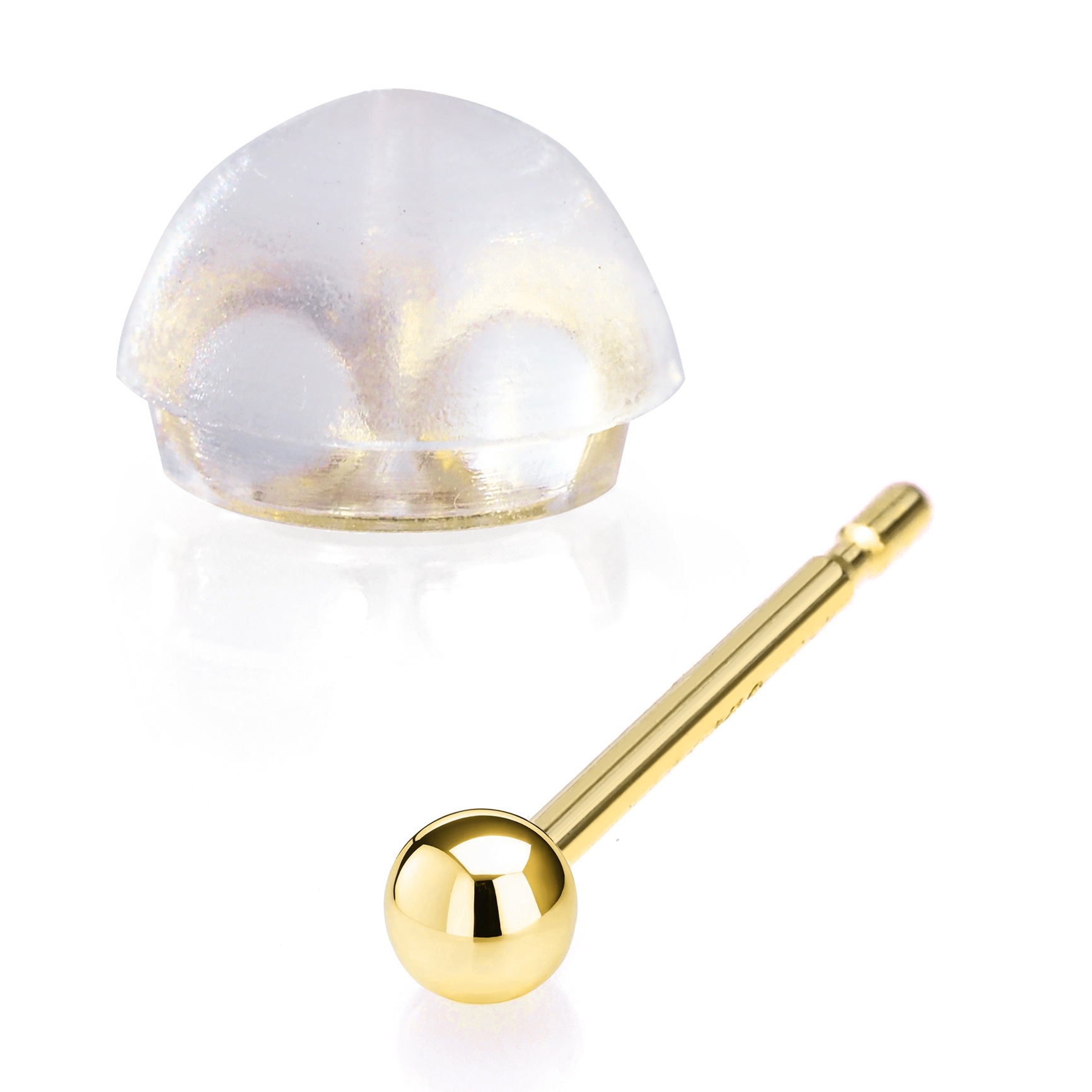 プラチナ・18金 ボールピアス ジュエリー シンプル K18 丸玉ピアス pi0624  片耳用・両耳用 |  | 02