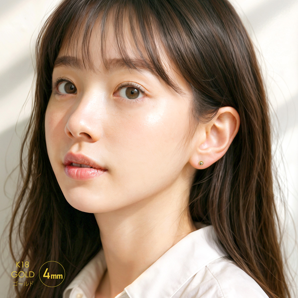 プラチナ・18金 ボールピアス ジュエリー シンプル K18 丸玉ピアス pi0624  片耳用・両耳用 |  | 13