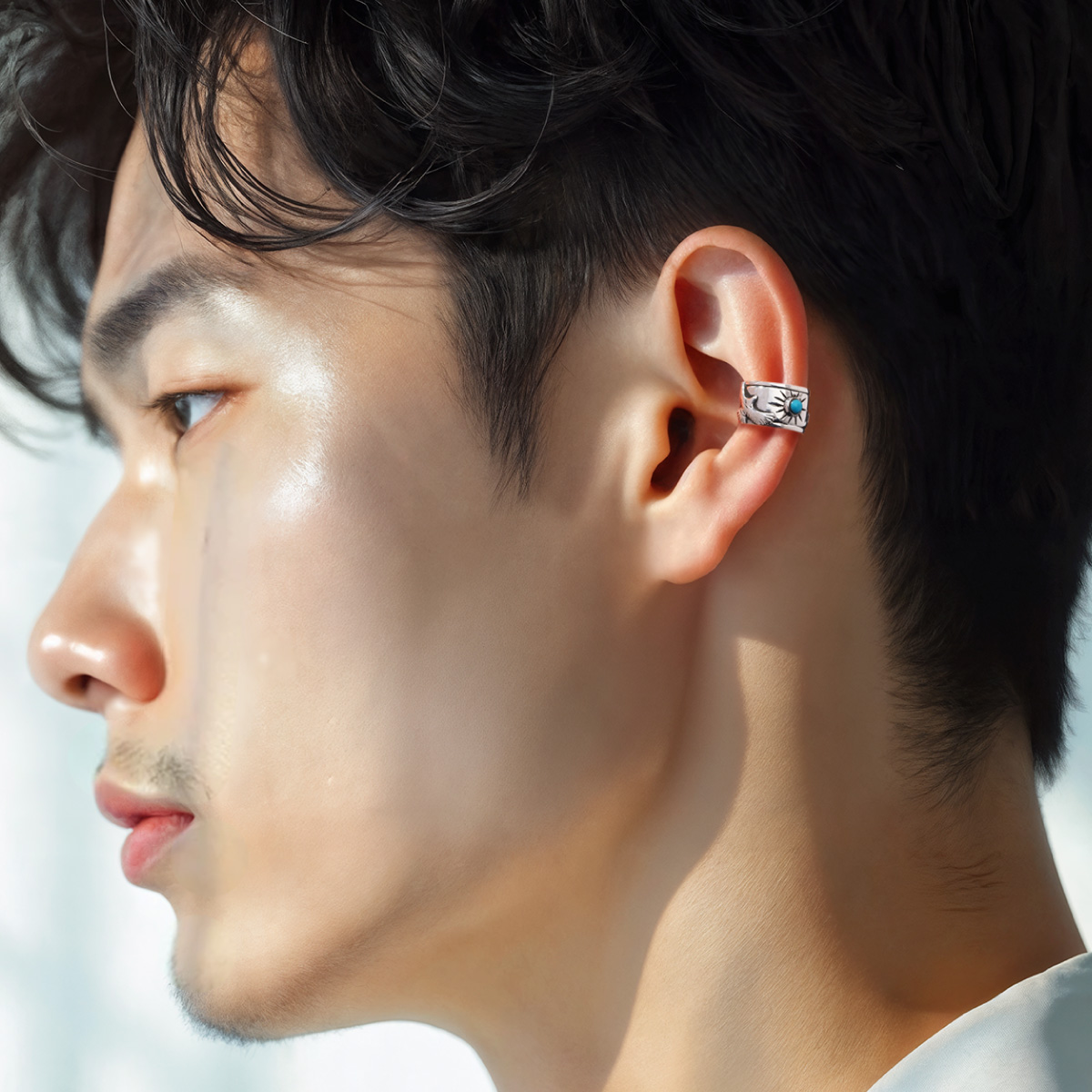 イヤーカフ シルバー925 メンズ 太陽 アクセサリー イーグル