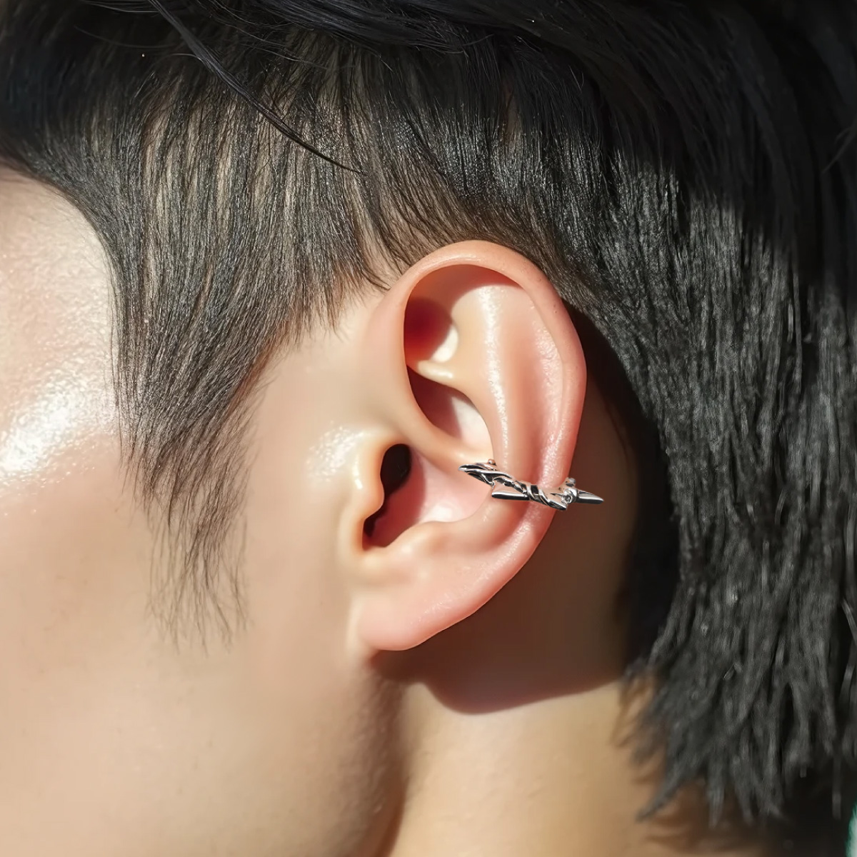 イヤーカフ シルバー925 メンズ 六芒星 アクセサリー アラベスク 片耳