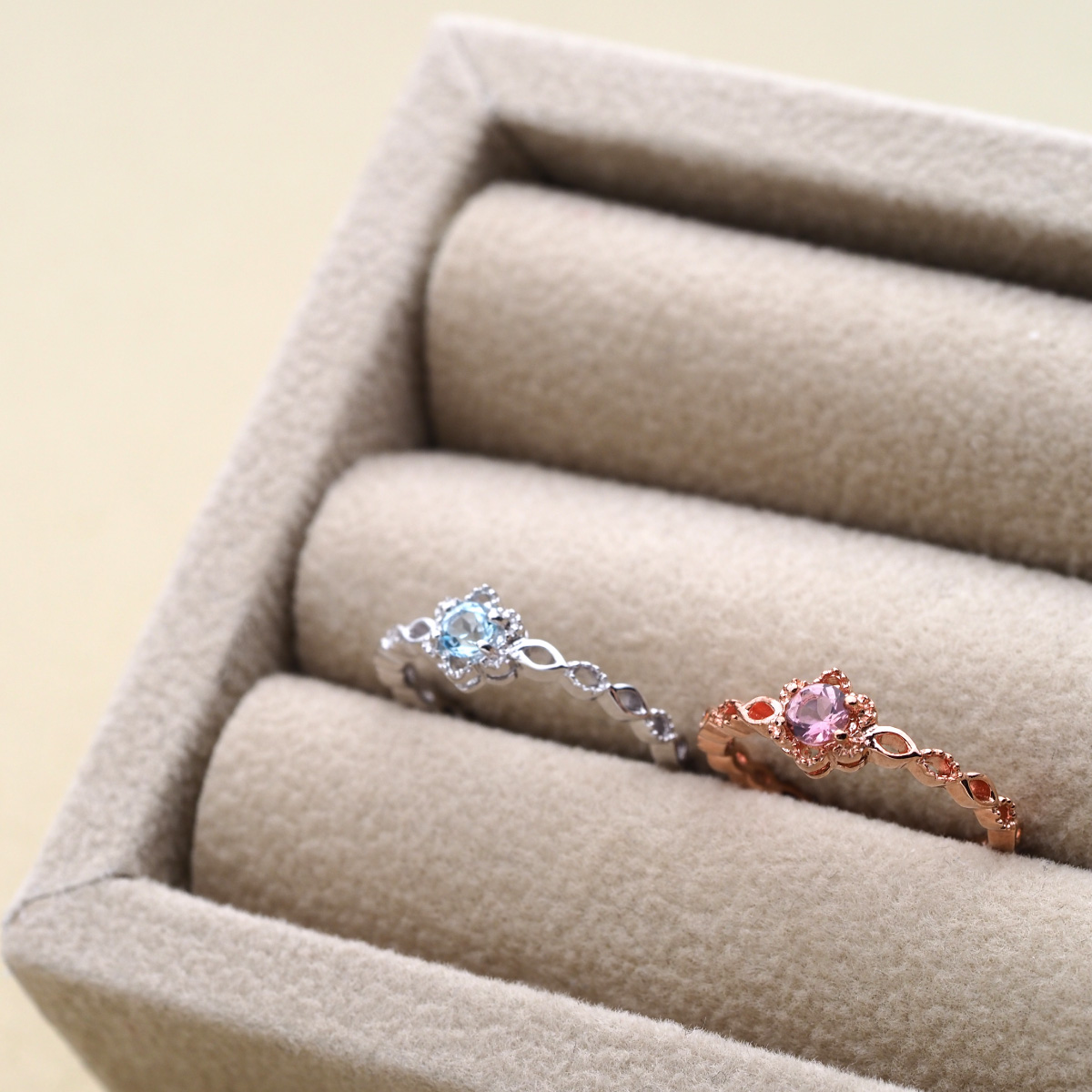 花 ピンキー リング 指輪 シルバー925 アクセサリー ジュエルフラワー