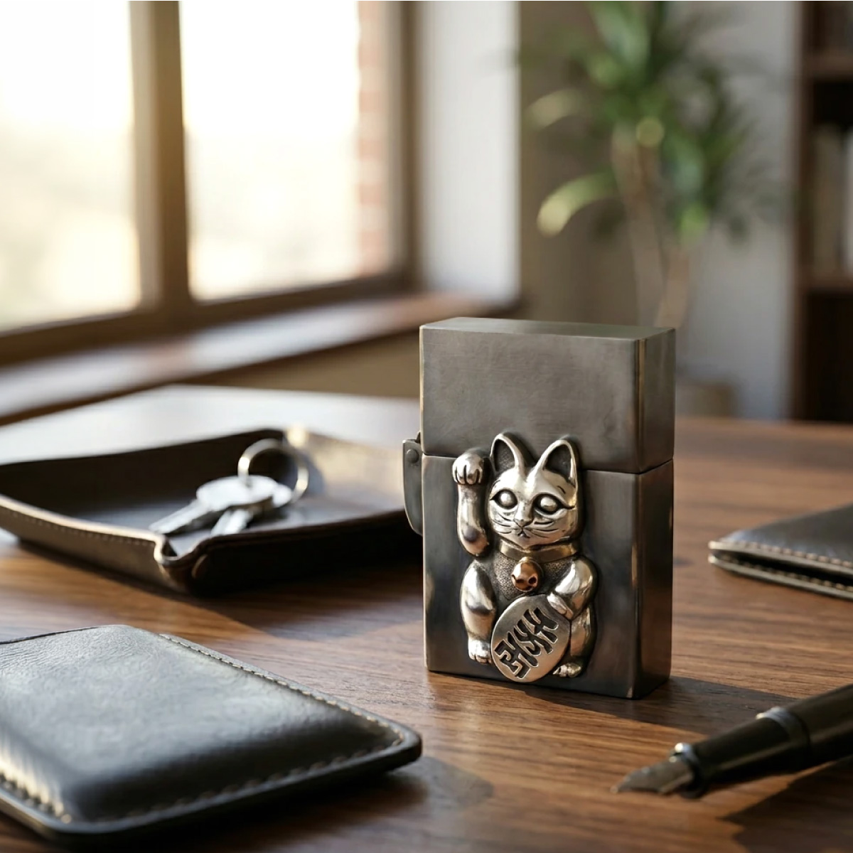 オイルライター 招き猫 和風 アンティーク シルバー メタル 重厚感 開運 金運 メンズ レディース ギフト so0545 |  | 06