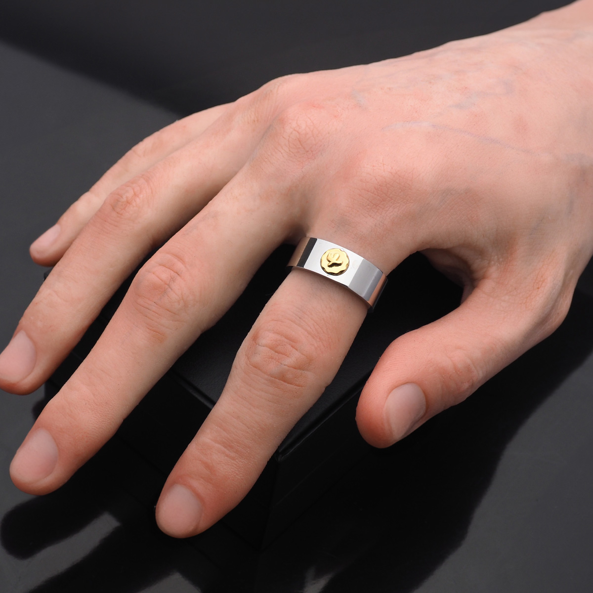 リング 指輪 ステンレス メンズ イーグル ネイティブアメリカン 平打ち 幅広 アクセサリー sr0171 |  | 02