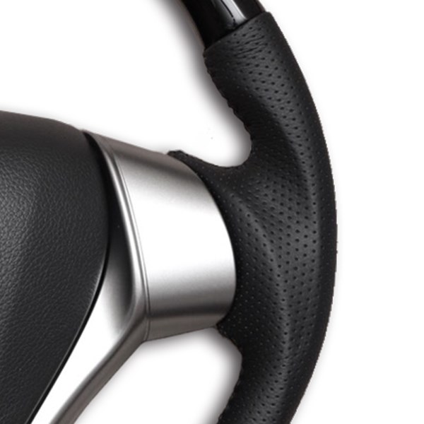 FEGGARI フェガーリ ハイグレード ウッド&レザーステアリング ピアノブラック/黒木目/綾織りカーボン調/フェガーリレッドパール（D Type）■キャラバンE26 |  | 05