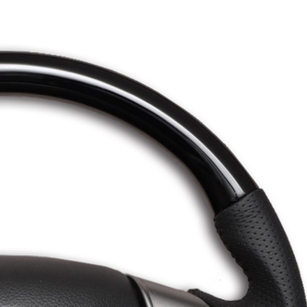 FEGGARI フェガーリ ハイグレード ウッド&レザーステアリング ピアノブラック/黒木目/綾織りカーボン調/フェガーリレッドパール（D Type）■キャラバンE26 |  | 06